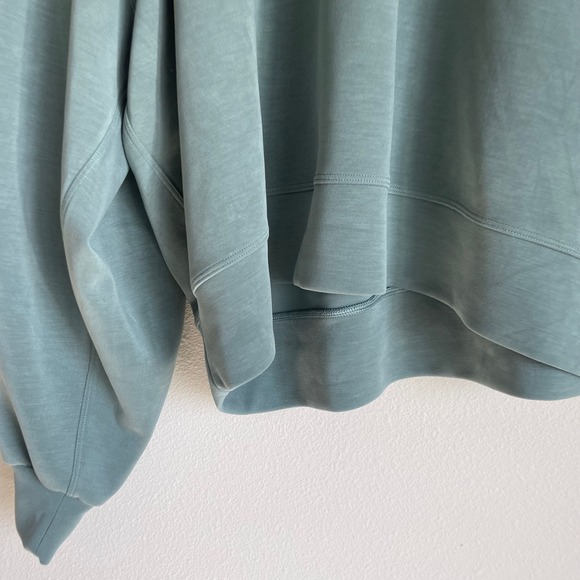 Lululemon Perfectly Oversized Cropped Crew *Softstreme™ Tidewater Teal - Picture 5 of 13